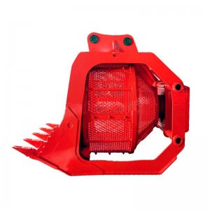 360° Rotary Screening Bucket  for the Selection of Natural Materials