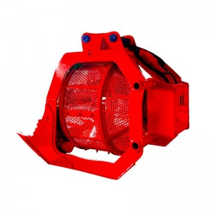 360° Rotary Screening Bucket  for the Selection of Natural Materials